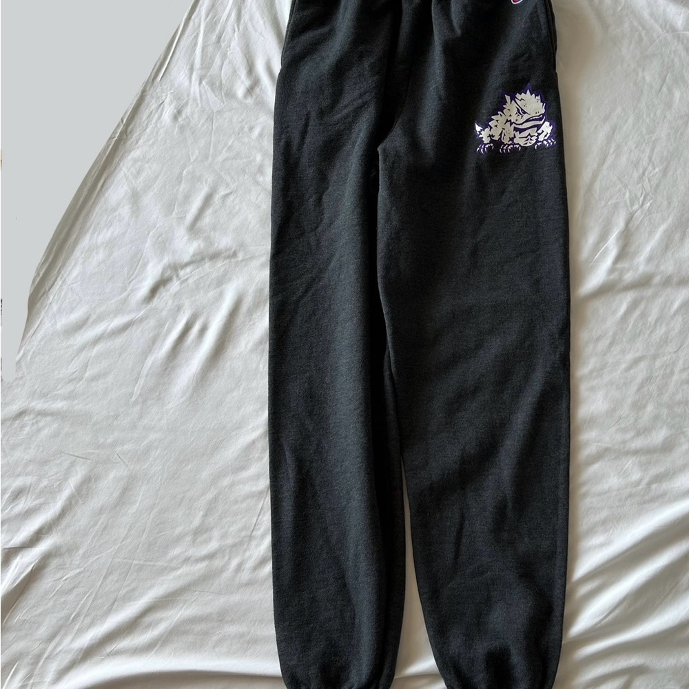 Champion Black Joggers with TCU Mascot Size M